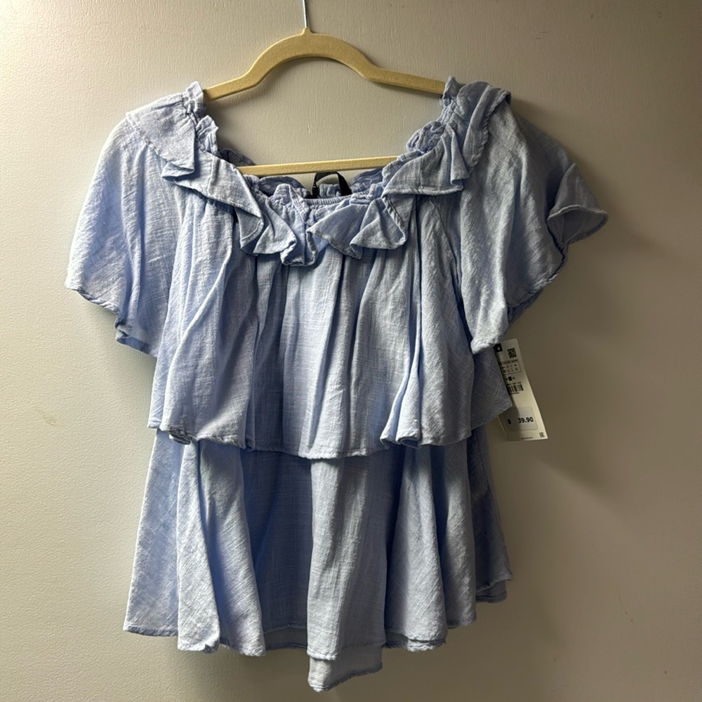 New with tags! Zara cotton ruffled top